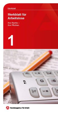 Merkblatt für Arbeitslose